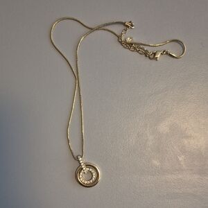 Swarovski Gold Circle Necklace